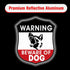 Zonon 2 Pcs Beware of Dog Sign for Fence 10 x 8.5 Inch Reflective Dog Warning Signs Aluminum Warning Sign for Indoor Outdoor Home Business Yard Dr...