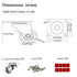 Mini Caster Wheels 0.5 Inch Low Profile Rubber Tiny Swivel Casters, Steel Top Plate Self Adhesive Caster Wheels for Small Appliances, Furniture, T...