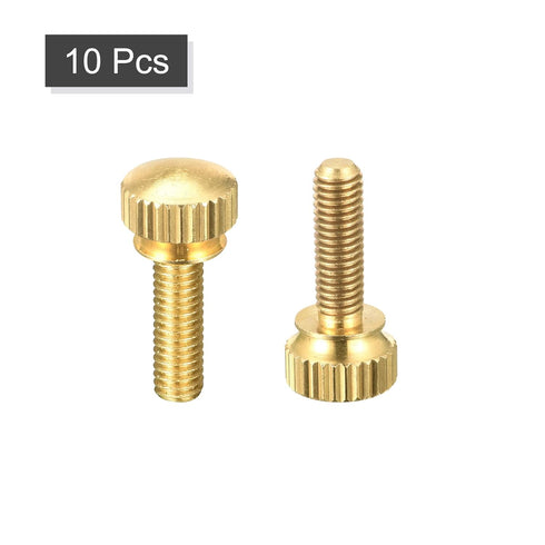 uxcell 10Pcs Knurled Thumb Screws, M5x16mm Brass Shoulder Bolts Stepped Grip Knobs Fasteners for PC, Electronic, Mechanical...