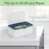 Baby Wipes Dispenser, Wipes Case Baby Wipe Holder Keeps Wipes Fresh, Non-Slip, Easy Open & Close (Blue)...