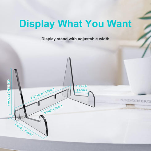 Assemble Acrylic Book Stand,4PC Clear Acrylic Display Easel for Displaying Pictures,Books,Music Sheets,Notebooks, Artworks, CDs, etc....