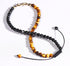 Jewever Infinity Charm Tiger Eye/Black Obsidian Beaded Bracelet Anklet for Women Beach Foot Crystals and Gemstones Jewelry Adjustable...