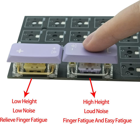 V3 Screw-in Installation Translucent Yellow Keyboard Stabilizers with 2u 6.25u 7u Wires, Keycap Stabilizers Mechanical Keyboard Stabilizers For Di...