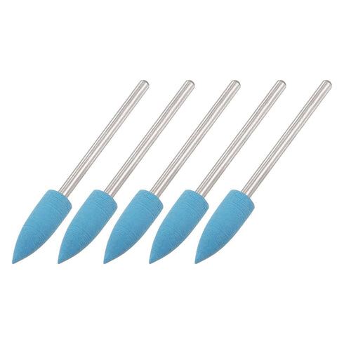 uxcell 5 Pcs Silicone Rubber Grinding Buffing Wheels 2000 Grits 6mm Dia Pointed Polishing Head for Electric Rotary Tool...