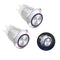 Latching Push Button Switch 36V Waterproof Stainless Steel Metal 3/4" Mounting Hole Blue LED SPST Switch for Electrical Equipment, 2 Pcs, Flat Rou...