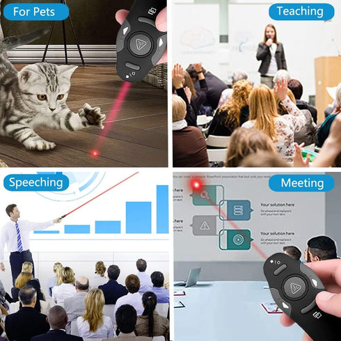 Presentation Clicker for PowerPoint Presentation Remote, RF 2.4GHz Wireless Presenter Remote USB Google Slide Advancer PPT PowerPoint Clicker for ...