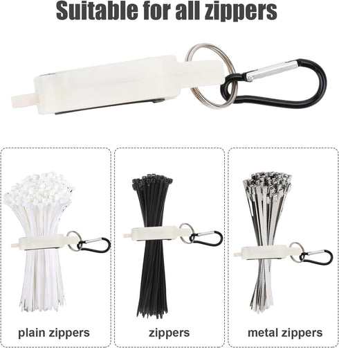 Cable Organizer Zip Tie Mount, Tool Belt Holder Tie Dispenser for 4/8/12/18 Inch Zip Ties Keeper Cable Tie Bracket Cable Tie Tightener for Househo...