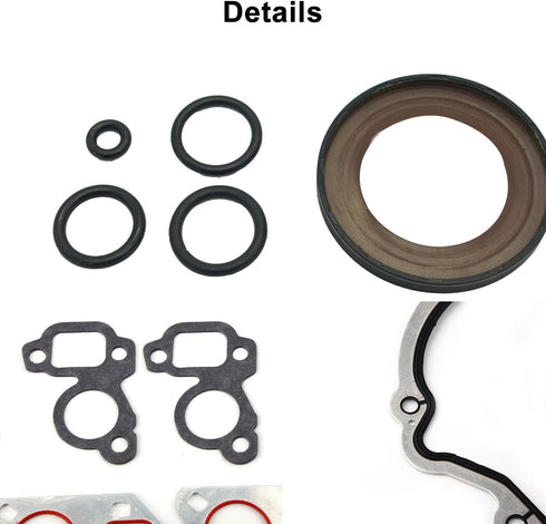 Engine Timing Cover Gasket Set & Water Pump Gasket Compatible with GM LS LS1 LS6 LS2 LS3 Chevy Silverado, Suburban, Tahoe, GMC Sierra, Yukon, Sava...