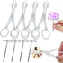 4 Pack Cake Flower Decorating Set Flower Nail and Flower Lifters Stainless Steel Flower Nails Kitchen Baking Cake Cream Icing Decoration Tools for...