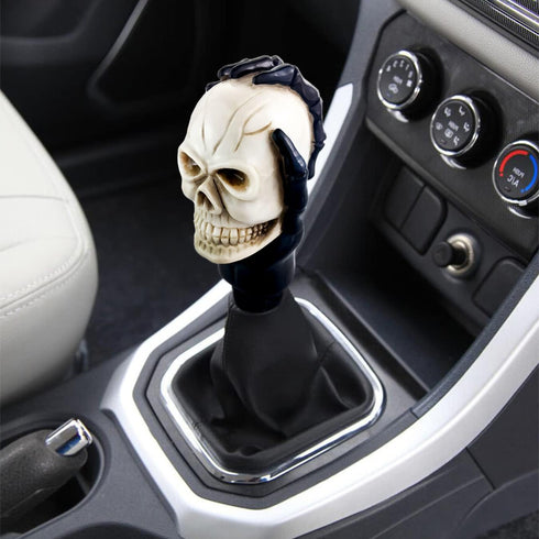 Arenbel Skull Shifter Knobs Car Racing Gear Lever Stick Skeleton Shift Handle Fit Most Manual Automatic Vehicles Trucks, Beige...