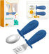 Toddler Utensils, Toddler Forks and Spoons, Baby Spoons Self Feeding, Stainless Steel Baby Silverware with BPA Free Silicone Easy Grip, 8 Months+ ...