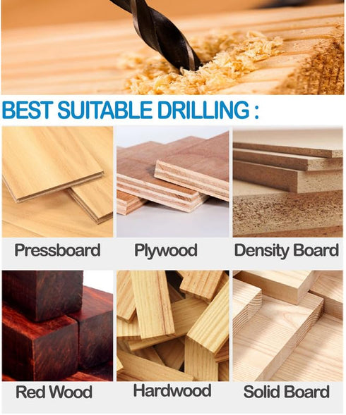Brad Point Woodworking Drill Bit 5/16 in.Spur Point Drill Hardwood Softwood-5Pcs...
