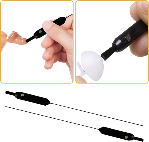 Hearing Aid Cleaning Kit, 4 PCS Hearing Aid Cleaning Tools, Hearing Aid Cleaning Brush with Wax Loop, Hearing Aid Vent Cleaning Tool Vent Cleaner,...