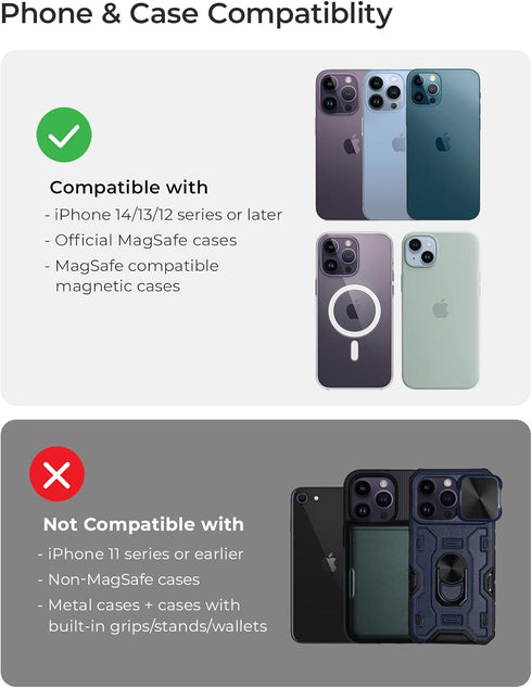 iOttie Velox MagSafe Compatible Air Vent Car Phone Holder. Magnetic Car Phone Mount for MagSafe iPhones including iPhone 12, iPhone 13, iPhone 14,...