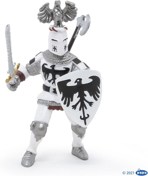 Papo -Hand-Painted - Figurine -Medieval-Fantasy -White Crested Knight -39785 - Collectible - for Children - Suitable for Boys and Girls - from 3 Y...