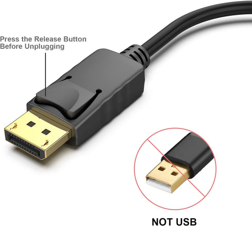 BENFEI 4K DisplayPort to HDMI Adapter 2 Pack, Uni-Directional DP 1.2 Computer to HDMI 1.4 Screen Gold-Plated DP Display Port to HDMI Adapter (Male...