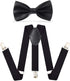 Beelittle 1920s Boys Old Man Costume 52cm Fedora Hat Suspenders Bow Tie Set Adjustable Y Back...