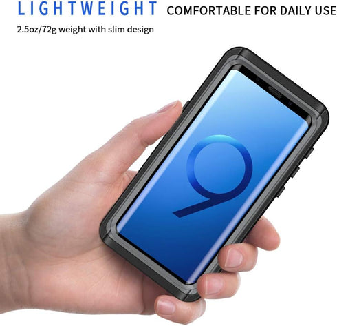 Lanhiem for Samsung Galaxy S9 Case, IP68 Waterproof Dustproof Case with Built-in Screen Protector, Rugged Full Body Shockproof Protective Phone Co...