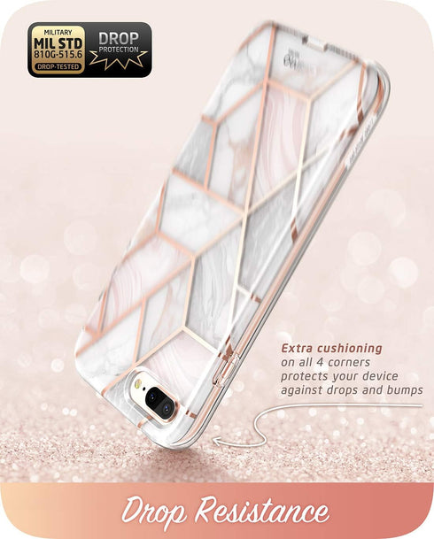 i-Blason Cosmo Glitter Clear Bumper Case for iPhone 8 Plus/iPhone 7 Plus, Marble...