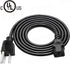 3 Prong Power Cord Replacement for for Viewsonic PJ452 PJD5155 VX2452MH N1930W VA2759-SMH VA2033-LED DiamaniDuo Optiquest Q9 Projector Monitor Pow...
