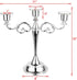 OwnMy 3 Arms Metal Candelabra Candlestick Silver European Elegant Candle Holder Candle Stand for Wedding Dining Table Christmas Party Home Decorat...