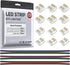 BTF-LIGHTING FCOB 4Pin 10mm 0.39in Transparent Connector Kit 30pcs Corner Connector 30pcs Gapless Solderless Connector 10pcs 5.9in Long 22AWG Exte...