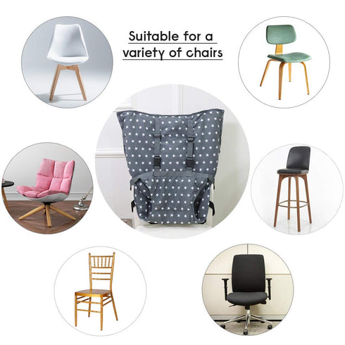 Portable Baby High Chair Safety Seat Harness for Toddler, Baby Travel Essential Easy High Booster Seat Cover for Infant Eating Feeding Camping wit...