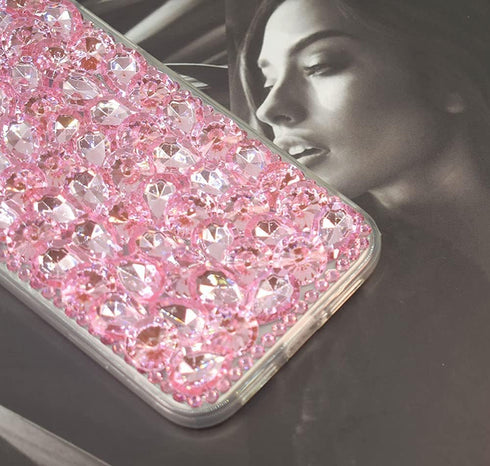 iPhone 12 / 12 Pro Bling Glitter Case - Luxury Shiny Diamond Crystal Rhinestone Sparkly Jewelled Gemstone 3D Handmade Clear Cover Case for Women G...