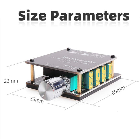 Bluetooth Amplifier Board, 100W+100W Peak Output Power, 2.0 Channel DC:8-24V, Password Free Connect, BT 5.0 AMP Board for DIY Wireless Speakers Bo...
