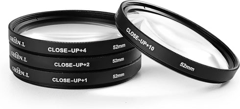 52mm Close-up Filter Set(+1,+2,+4,+10), Professional Macro Filter with Filter Pouch for Camera Lens......