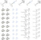 450PCS Earring Posts Stainless Steel Flat Pad,Hypoallergenic Stud Earrings with Butterfly and Rubber Bullet Earring Backs for Jewelry DIY Making F...