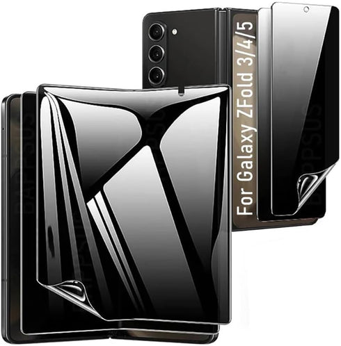 [2 Pack Privacy Screen Protector for Samsung Galaxy Z Fold5 / Samsung Galaxy Z Fold 5, Upgraded Non-breakable Flexible TPU Protective Film [Anti-S...