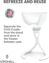 VoChill Stemmed Wine Glass Chiller | Made in USA | Radically cool wine tool – keeps wine perfectly chilled in your glass | Refreezable Chill Cradl...