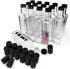 Quadra Bottles 8.5 Oz 15 Sets of Premium Commercial Grade Glass Square Bottle Leak Proof Airtight Plastic Screw Cap Lids Shrink Capsule - European...