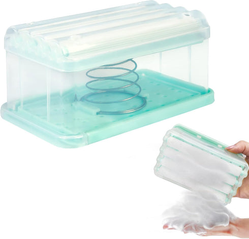 LELEMON Soap Dish with Drain Multifunctional Soap Dish Soap Cleaning Storage Foaming Box for Home Bathroom Kitchen Keep Soap Dry& Easy to Clean...