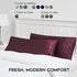 YnM Cooling Pillowcase 2 Pack,King(21''x40'')?Burgundy...