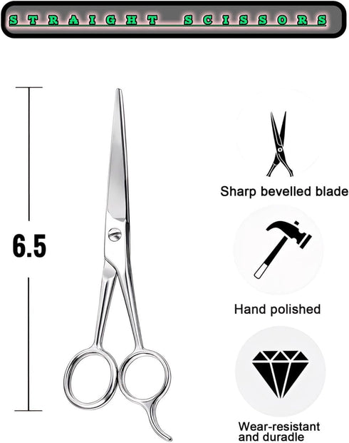 UM Supplies Scissors 6.5 | Premium Barber Shears For Hair Cutting | Multiple Purpose Cutting Scissors | Haircut Scissors For Salon I Women | Mens ...