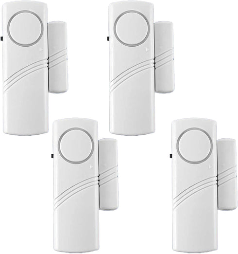 4 Pack Door Alarms for Home Security, Window Door Alarms, Window Alarm Sensors, Door Alarms for Kids Safety,DIY Protection Burglar Bell Alarm for ...