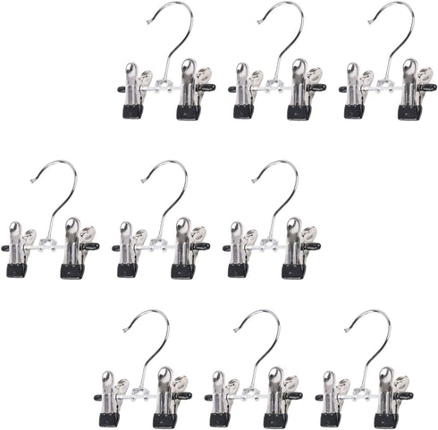 Double Adjustable Clips Boots Hangers,Space Saving Boots Socks Bags Hanging Clips Boot Holder Boot Organizer,Set of 9 (9)...