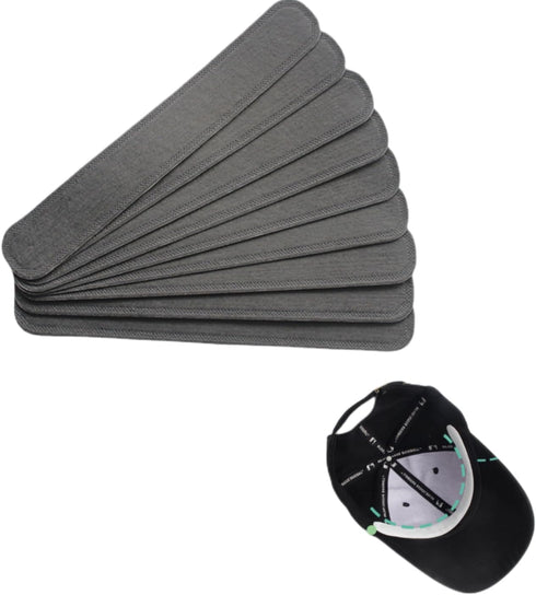10Pcs Hat Sweat Pads Hat Sweat Liner Absorbent Sweat Pad Disposable Hat Sweat Pads Black Cap Pads for Baseball Tennis Hunting Golf Hat...