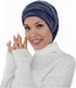 Woeoe Chiffon Muslim Hijab Navy Blue Rhinestone Long Scarf Lightweight Breathable Head Wrap Scarf Shawl for Women and Girls...