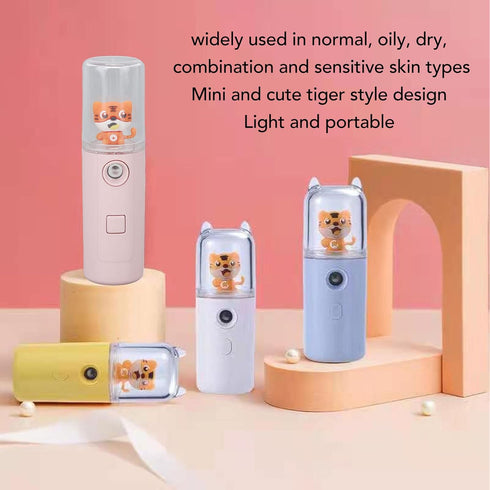Nano Facial Mister, Face Mister 30ml Nano Mist Deep Hydrating Cooling Moisturizing Cute Portable Size Nano Mist Diffuser for Makeup Skin Care Eyel...