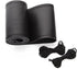 Universal Leather Car Steering Wheel Stitch On Wrap Cover DIY Sewing Breathable and Anti Slip, Maximum for 15-Inch Diameter Car Steering Wheel (Bl...