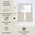 Elrene Home Fashions Taylor Embroidered Rod Pocket Kitchen/Cafe Tier Window Curtain Tiers, Set of 2, 30" x 24", Linen...