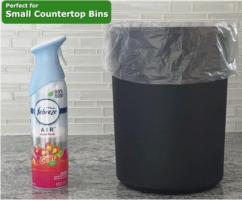 Small Trash Bags 2-4 Gallon Clear Garbage Bags (800 Count) CCLINERS Bulk Bathroom Trash Bags fits 2 Gallon 3 Gallon 4 Gallon Wastebasket liners fo...
