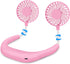 SZ-JIAHAIYU Portable Neck Fan Rechargeable USB Hands-Free Fan Personal 360° Double Headed Free Rotation 3 Speed Adjustable Wearable Face Mini Smal...