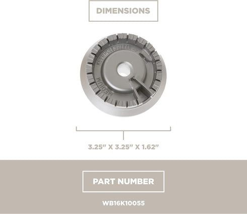 GE Appliances WB16K10055 Range Surface Burner Head, Medium...