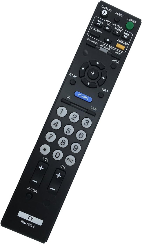New RM-YD025 Replacement Remote Control Compatible with Sony Bravia LCD TV KDL-19M4000 KDL-19M4000B KDL-22L4000 KDL-32L4000 KDL-37L4000 KDL-40S410...