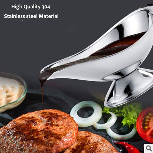 Stainless Steel 3 OZ Gravy Boat Juice Bucket Dish Roasting Sauce Dish 3 Pack...