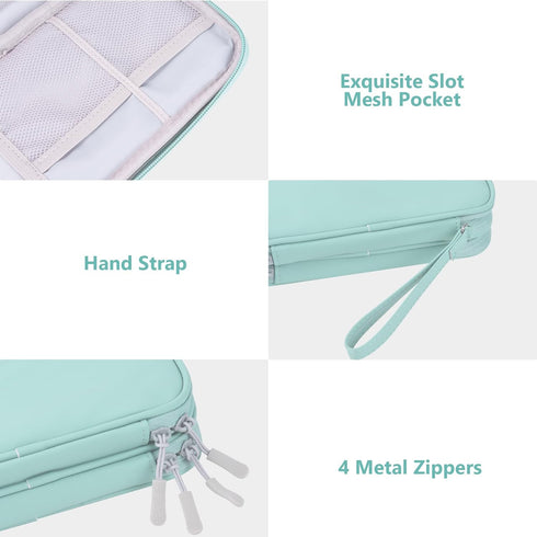 DDgro Tech Organizer Travel Carrying Case Cables Pouch Organize and Storage Accessories Electronics Cords Charger Earphones Power Bank (Mint Green...